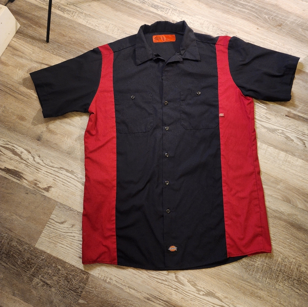 Dickies Men's plumbing logo work shirt